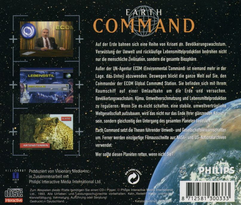 Earth Command box art for CD-i
